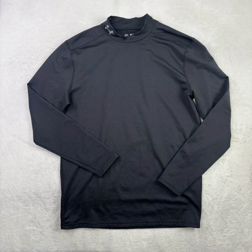 Under Armour ColdGear Compression Black Long Sleeve Activewear Athletic Men's 2X